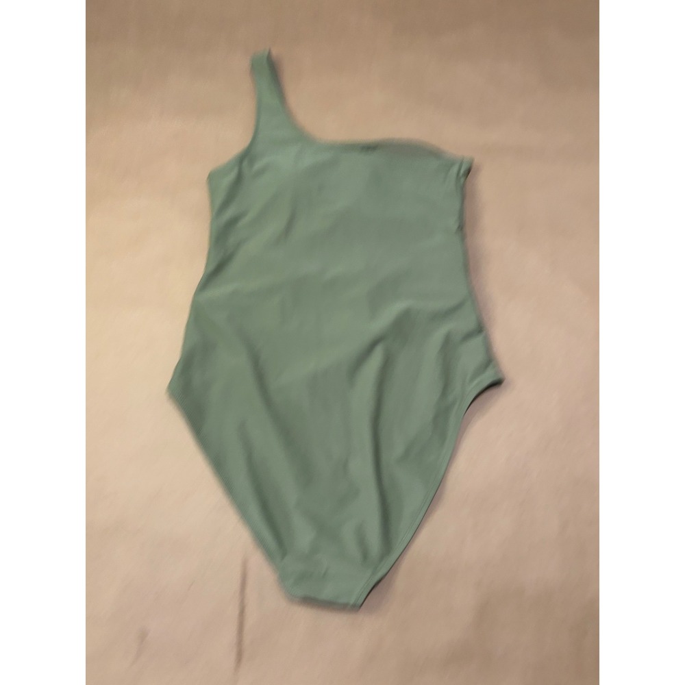 Old Navy Sage Green One-Shoulder Cutout Swimsuit Womens Large - Picture 5 of 7